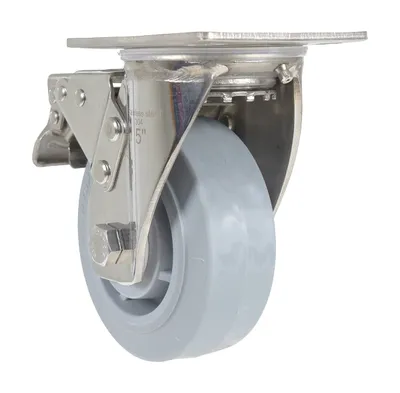 Vestil CST-E-SS-5X2TPR-SWTB caster wheel shown from an alternate angle