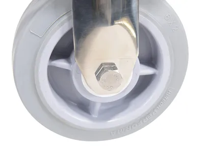 Vestil CST-E-SS-6X2TPR-R caster wheel shown from an alternate angle