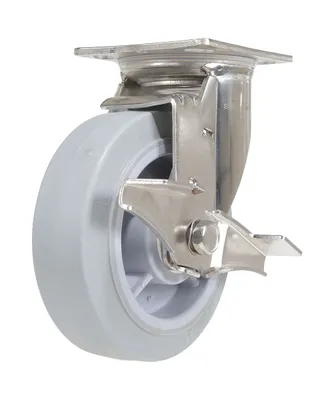 Vestil CST-E-SS-6X2TPR-SWB caster wheel shown from an alternate angle