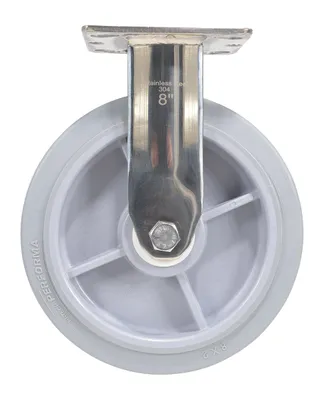 Vestil CST-E-SS-8X2TPR-R caster wheel shown from an alternate angle