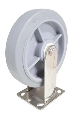 Vestil CST-E-SS-8X2TPR-R caster wheel shown from an alternate angle