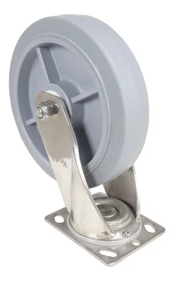 Vestil CST-E-SS-8X2TPR-S caster wheel shown from an alternate angle