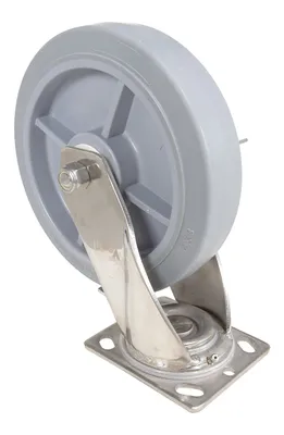 Vestil CST-E-SS-8X2TPR-SWB caster wheel shown from an alternate angle