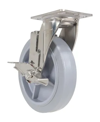 Vestil CST-E-SS-8X2TPR-SWB caster wheel shown from an alternate angle