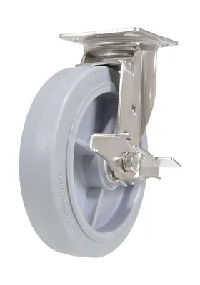 Vestil CST-E-SS-8X2TPR-SWB caster wheel shown from an alternate angle