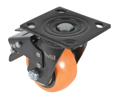 Vestil CST-E6-4X2PUP-SWTB Polyurethane Swivel With Total Brake Caster 2