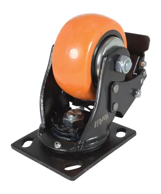 Vestil CST-E6-4X2PUP-SWTB Polyurethane Swivel With Total Brake Caster 5