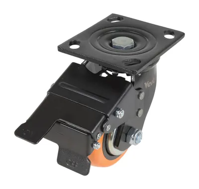 Vestil CST-E6-4X2PUP-SWTB Polyurethane Swivel With Total Brake Caster