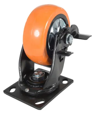 Vestil CST-E6-5X2PUP-SWB Polyurethane Swivel With Brake Caster 5