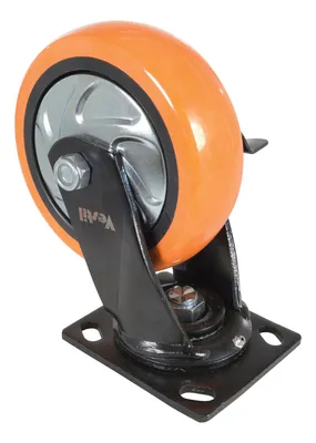 Vestil CST-E6-6X2PUP-SWB Polyurethane Swivel With Brake Caster 5
