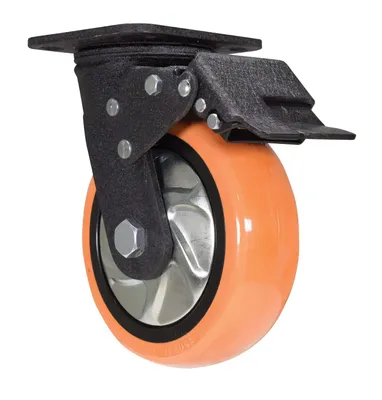 Vestil CST-E6-6X2PUP-SWTB Polyurethane Swivel With Total Brake Caster 2