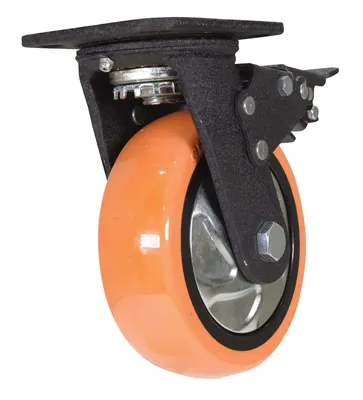 Vestil CST-E6-6X2PUP-SWTB Polyurethane Swivel With Total Brake Caster