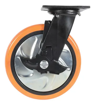 Vestil CST-E6-8X2PUP-SWB Polyurethane Swivel With Brake Caster 3