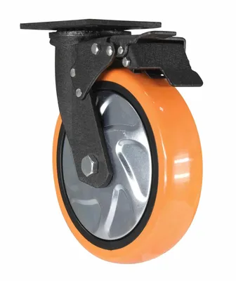 Vestil CST-E6-8X2PUP-SWTB Polyurethane Swivel With Total Brake Caster 2