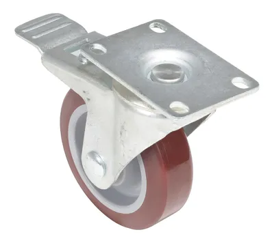 Vestil CST-F-4X1DT-SWTB1 Polyurethane Swivel With Total Brake Caster 2