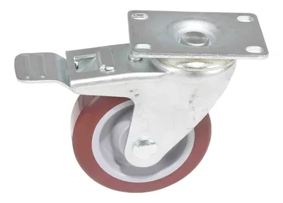 Vestil CST-F-4X1DT-SWTB1 Polyurethane Swivel With Total Brake Caster 3