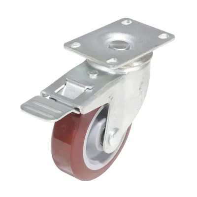 Vestil CST-F-4X1DT-SWTB1 Polyurethane Swivel With Total Brake Caster