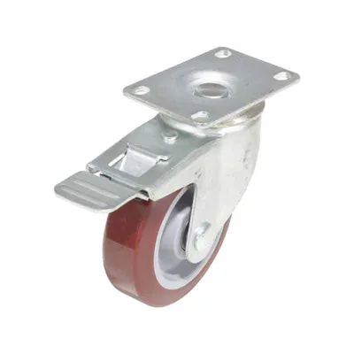 Vestil CST-F-4X1DT-SWTB1 Polyurethane Swivel With Total Brake Caster