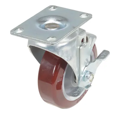 Vestil CST-F-4X1DT-SWB Polyurethane Swivel With Brake Caster