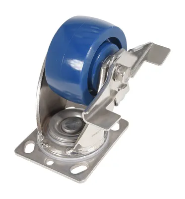 Vestil CST-F-SS-4X2SP-SWB caster wheel shown from an alternate angle