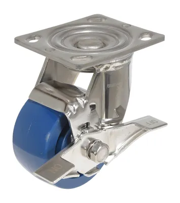 Vestil CST-F-SS-4X2SP-SWB Solid Polyurethane Swivel With Brake Caster