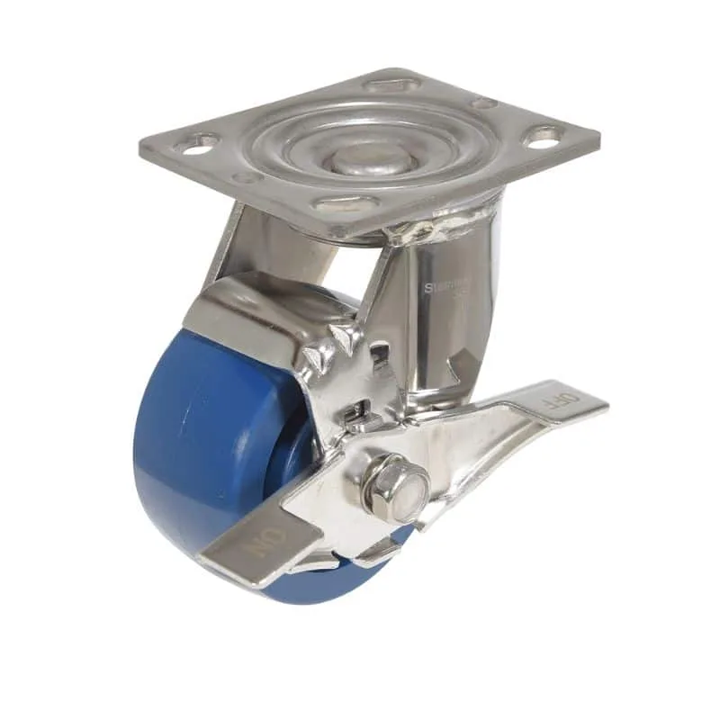 Vestil CST-F-SS-4X2SP-SWB Solid Polyurethane Swivel With Brake Caster