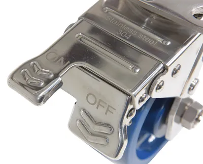 Vestil CST-F-SS-5X2SP-SWTB Solid Polyurethane Swivel With Total Brake Caster6