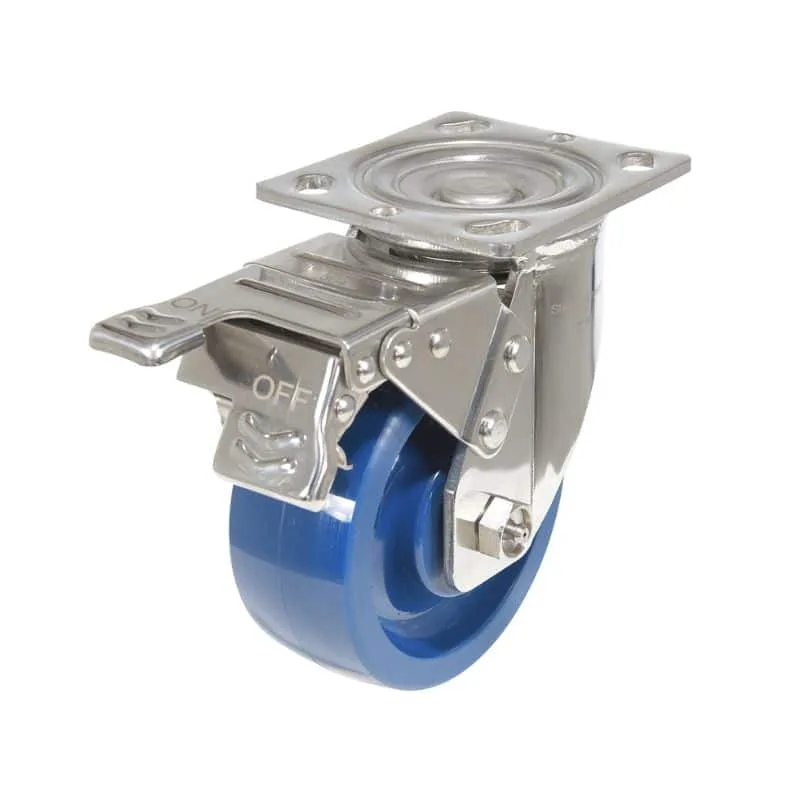 Vestil CST-F-SS-5X2SP-SWTB Solid Polyurethane Swivel With Total Brake Caster
