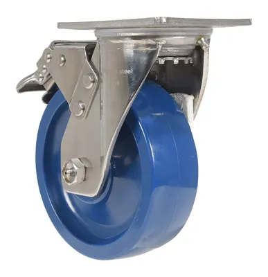 Vestil CST-F-SS-6X2SP-SWTB Solid Polyurethane Swivel With Total Brake Caster2