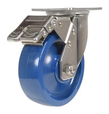 Vestil CST-F-SS-6X2SP-SWTB Solid Polyurethane Swivel With Total Brake Caster