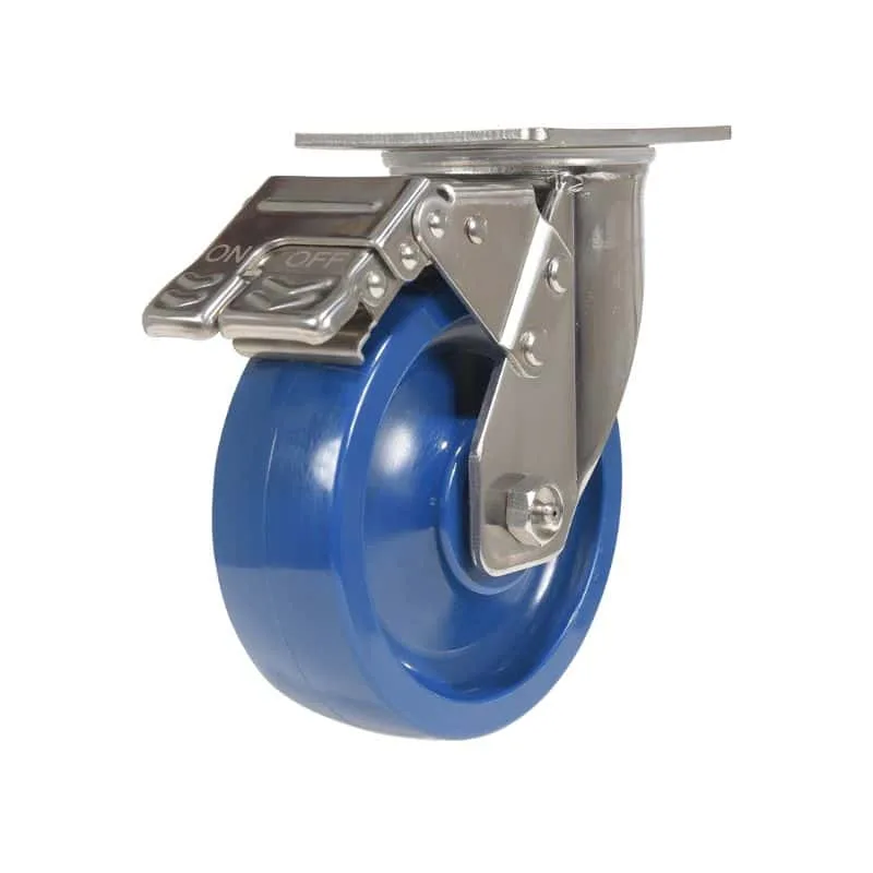 Vestil CST-F-SS-6X2SP-SWTB Solid Polyurethane Swivel With Total Brake Caster