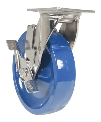 Vestil CST-F-SS-8X2SP-SWB Solid Polyurethane Swivel With Brake Caster 2