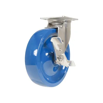 Vestil CST-F-SS-8X2SP-SWB Solid Polyurethane Swivel With Brake Caster