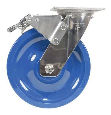 Vestil CST-F-SS-8X2SP-SWTB Solid Polyurethane Swivel With Total Brake Caster 3