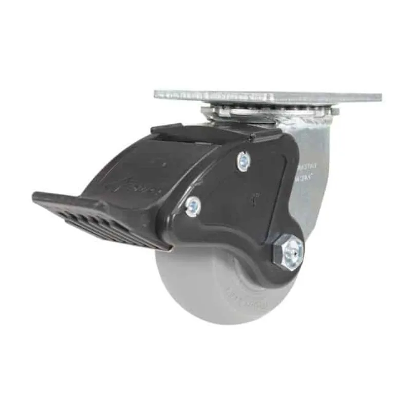Vestil CST-F34-4X2DK-SWTB1 Thermoplastic Rubber Swivel With Total Brake Caster
