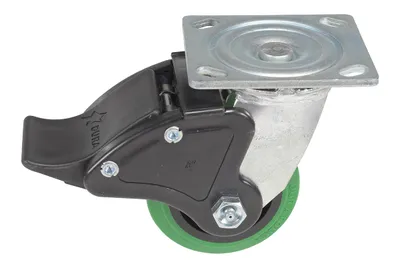 Vestil CST-F34-4X2DT-SWTB1 caster wheel shown from an alternate angle