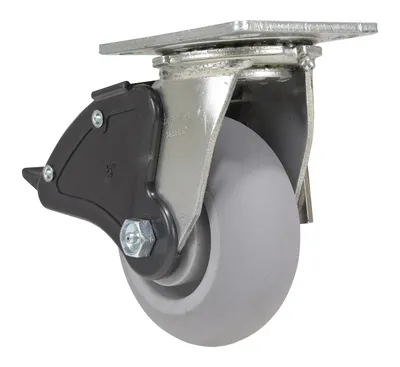 Vestil CST-F34-5X2DK-SWTB1 caster wheel shown from an alternate angle