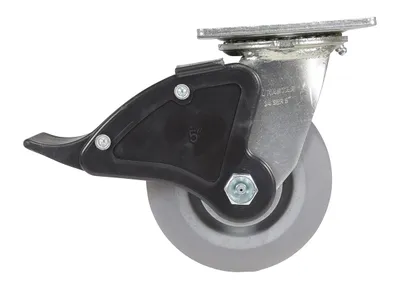 Vestil CST-F34-5X2DK-SWTB1 caster wheel shown from an alternate angle