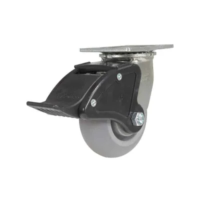 Vestil CST-F34-5X2DK-SWTB1 Thermoplastic Rubber Swivel With Total Brake Caster