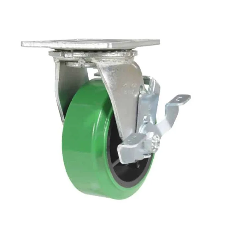 Vestil CST-F34-5X2DT-SWB Polyurethane Swivel With Brake Caster