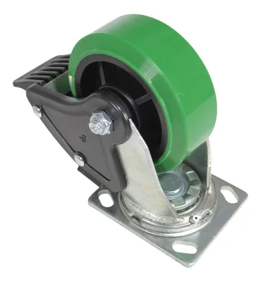 Vestil CST-F34-5X2DT-SWTB1 caster wheel shown from an alternate angle