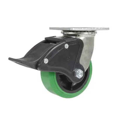 Vestil CST-F34-5X2DT-SWTB1 Polyurethane Swivel With Brake Caster