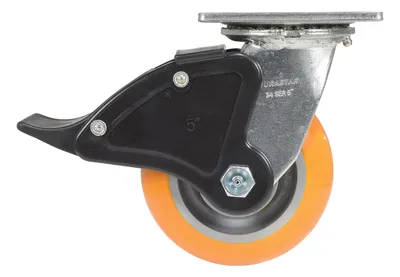Vestil CST-F34-5X2SI-SWTB1 caster wheel shown from an alternate angle