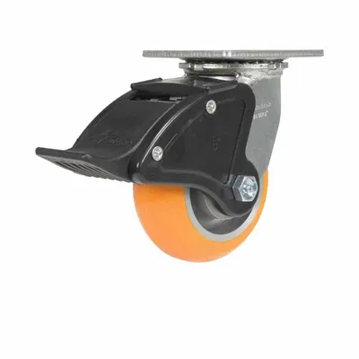 Vestil CST-F34-5X2SI-SWTB1Polyurethane Swivel With Total Brake Caster
