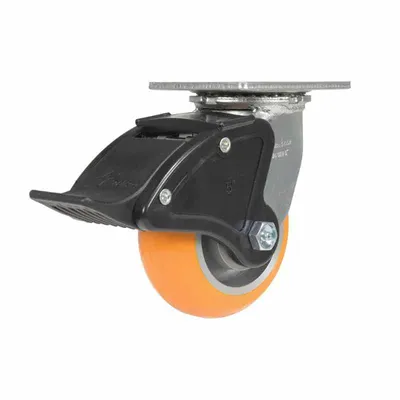 Vestil CST-F34-5X2SI-SWTB1 Polyurethane Swivel With Total Brake Caster