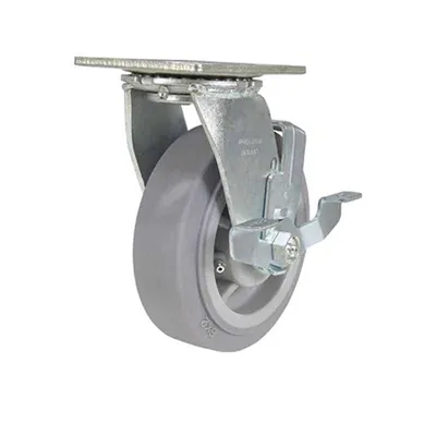 Vestil CST-F34-6X2DK-SWB Thermoplastic Rubber Swivel With Brake Caster