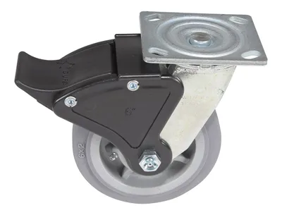 Vestil CST-F34-6X2DK-SWTB1 caster wheel shown from an alternate angle
