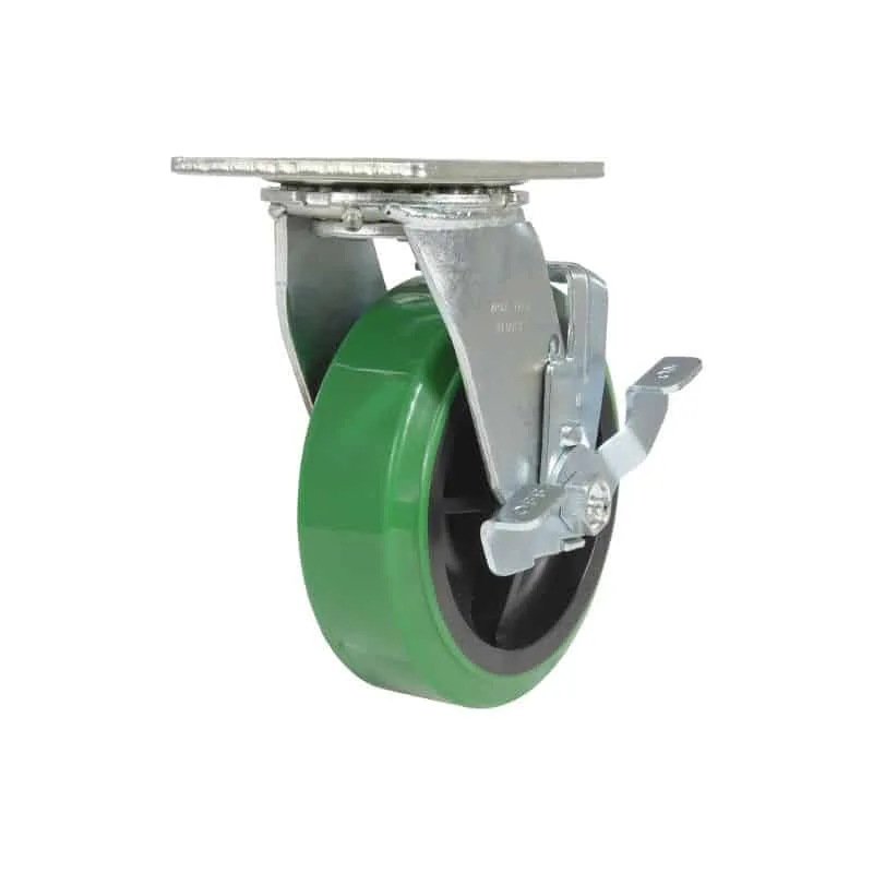 Vestil CST-F34-6X2DT-SWB Polyurethane Swivel With Brake Caster