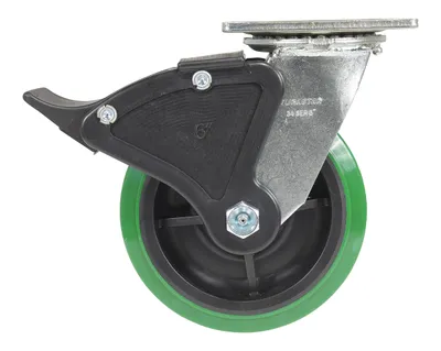 Vestil CST-F34-6X2DT-SWTB1 caster wheel shown from an alternate angle