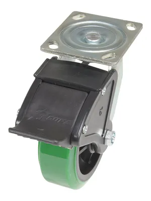 Vestil CST-F34-6X2DT-SWTB1 caster wheel shown from an alternate angle